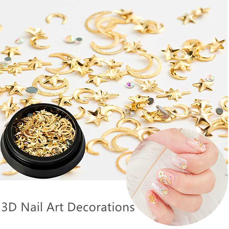3D Nail Art Decorations Flat Back Crystal Rhinestones Hollow Star Moon Shape Nails Studs Rivet Mini Beads Nail Accessories
3D Nail Art Decorations Flat Back Crystal Rhinestones Hollow Star Moon Shape Nails Studs Rivet Mini Beads Nail Accessories