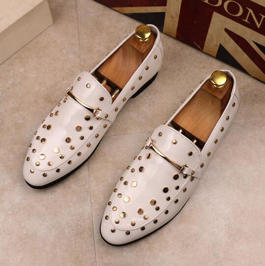 Men Loafers Wedding Groom Party Shoes Flats Leisure Casual Shoe Hombre Moccasins, White
Men Loafers Wedding Groom Party Shoes Flats Leisure Casual Shoe Hombre Moccasins, White
