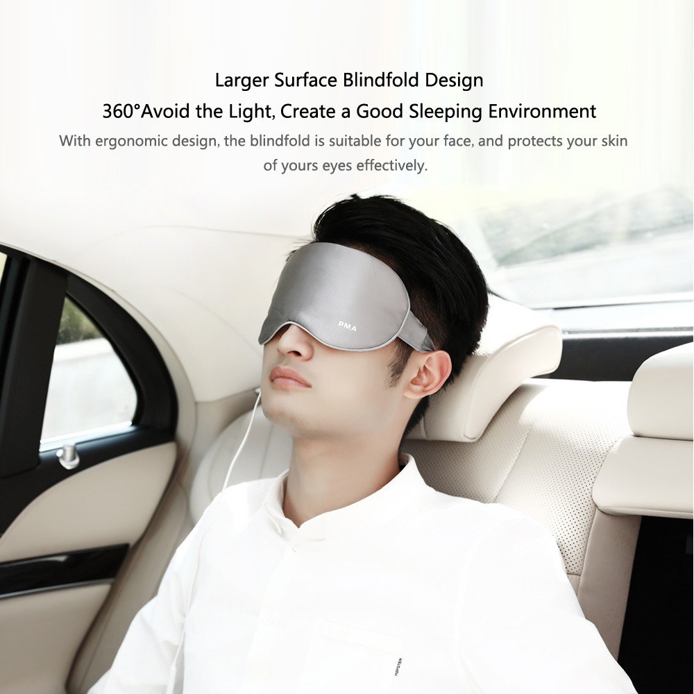 USB Charging Smooth Sleep Masks Blindfold Sleeping Eye Mask Eyeshade Cover Shade Eye Patch Eyepatch for Travel Rest Alleviate Fatigue