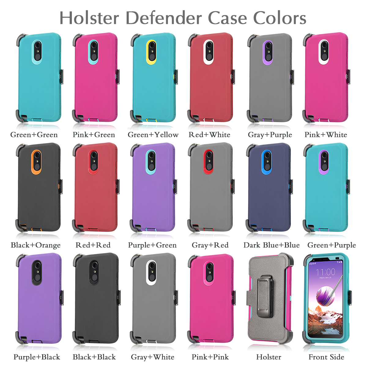 For Samsung A11 A21 A51 Lg K51 Stylo 6 iPhone 12 11 pro XS Max 7 8 Plus 6s Defender Case Armor Holster Cover Moto E 2020 with Belt Clip, Mix color
For Samsung A11 A21 A51 Lg K51 Stylo 6 iPhone 12 11 pro XS Max 7 8 Plus 6s Defender Case Armor Holster Cover Moto E 2020 with Belt Clip, Mix color