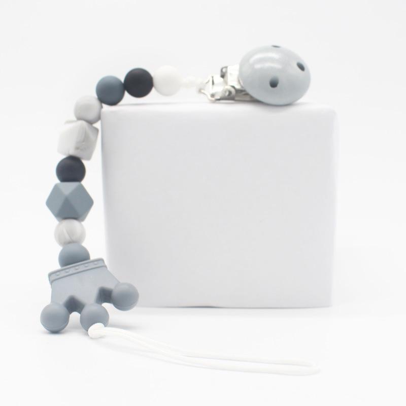 Silicon Bead Pacifier Chain Clips and Teethers Baby Feeding Accessories Hot Sale Infant Safe Pacifier Holders Soother
