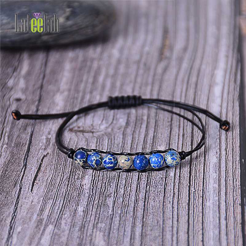 Lateefah Fashion Leather Rope Natural Stone Bracelet Amazon Shi Di Stone Winding Hand Woven Bracelet Leather Handmade
Lateefah Fashion Leather Rope Natural Stone Bracelet Amazon Shi Di Stone Winding Hand Woven Bracelet Leather Handmade
