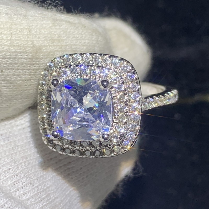 Sterg Sier White Topaz Dia CZ Bridal Wedding Band Ring