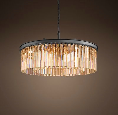 Luxurious Crystal Hanging Lamps Fixture Round Chandelier Luminaire Drop Lamp for Living Dining room Restaurant Cafe
