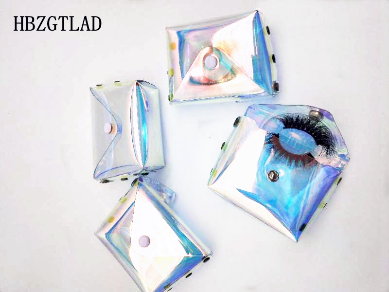 HBZGTLAD 10/20/50/100pcs Wholesale Bulk for 25mm False Eyelashes Packaging Paper Boxes soft laser Various Color Lash Package Box