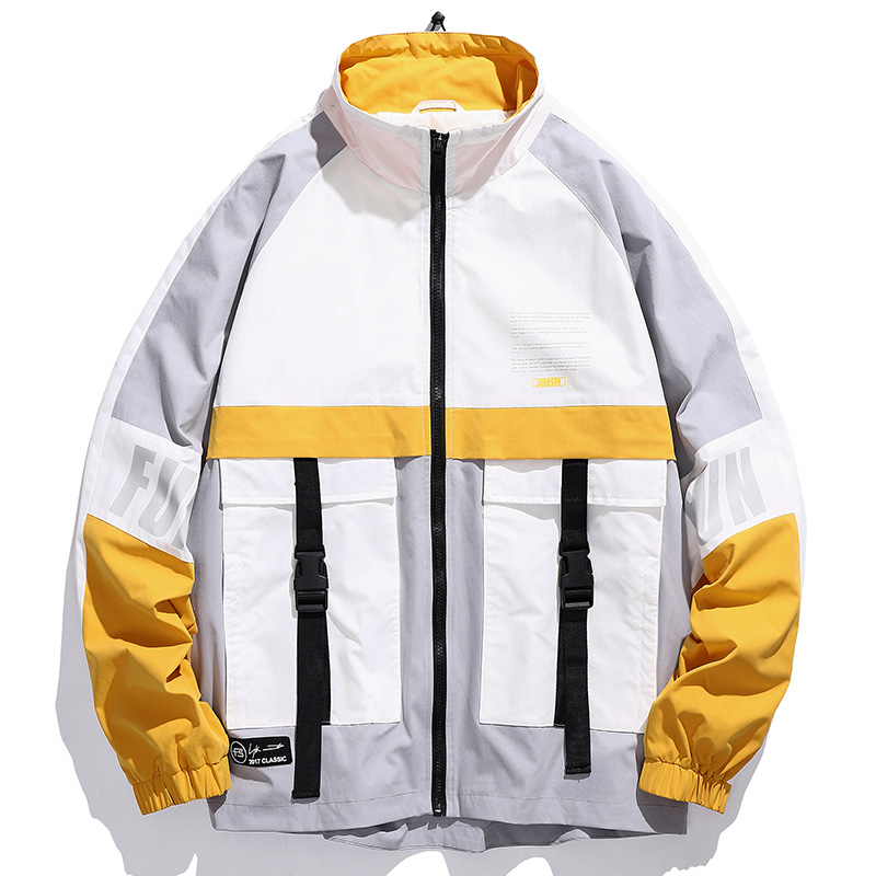 Streetwear Casual Men Jacket Coat Patchwork Windbreaker Mens Bomber Jacket 2020 Spring Ribbons Pockets Male Overcoat, Grey
Streetwear Casual Men Jacket Coat Patchwork Windbreaker Mens Bomber Jacket 2020 Spring Ribbons Pockets Male Overcoat, Grey