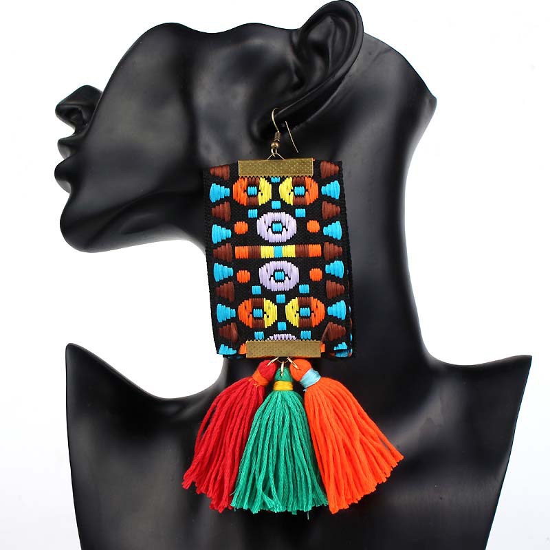 Drop Earrings for Women Jewelry 2019 new Fashion Vintage punk big weave personality Boho Long tassels Earrings wholesale colorful style D1
Drop Earrings for Women Jewelry 2019 new Fashion Vintage punk big weave personality Boho Long tassels Earrings wholesale colorful style D1