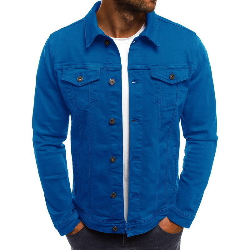 Laamei 2019 Men's Denim Jacket High Quality Fashion Jeans Jackets Slim Casual Streetwear Vintage Men Jean Clothing Plus Size S191019