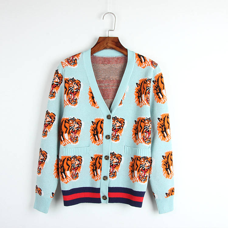 Fashion-Free Shipping 2017 Autumn Blue/Pink Knitted Tiger Print Jacquard Wome' Cardigan V Neck Brand Same Style Women' Sweaters D01
Fashion-Free Shipping 2017 Autumn Blue/Pink Knitted Tiger Print Jacquard Wome' Cardigan V Neck Brand Same Style Women' Sweaters D01