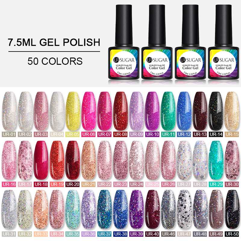 UR SUGAR Color Nail Polish Glitters Gel UV Nail Gel Soak Off Art Led Sequins Painting Sugar Polish, Base coat
UR SUGAR Color Nail Polish Glitters Gel UV Nail Gel Soak Off Art Led Sequins Painting Sugar Polish, Base coat