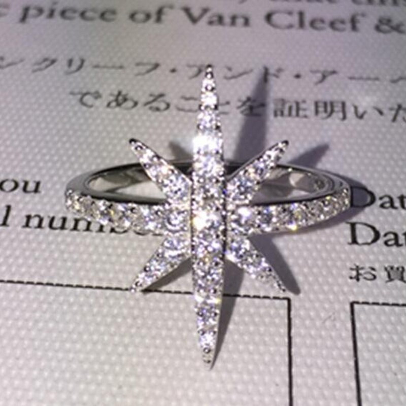 Fashion Lady Unique Promise Ring 925 sterling Silver 5A cz Stone Engagement Wedding Band Rings For Women Finger Jewelry Gift