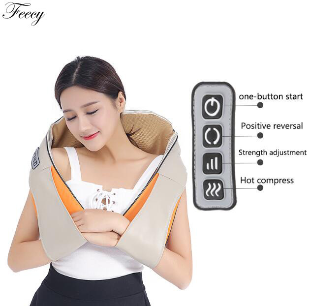 Neck Massager Electrical U Shape Neck Massager Shiatsu Shoulder Back Body Massagers for Back Neck Legs Feet Car Home Use Massage C18122801