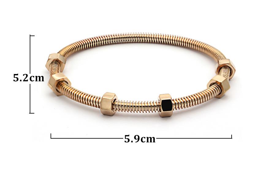 Six screw Bracelet titanium steel women and men couple six nut Bracelet