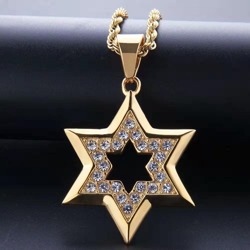 ied out Star of David pendant necklaces men women luxury designer mens bling diamond star pendants stainless steel hip hop jewelry love gift
ied out Star of David pendant necklaces men women luxury designer mens bling diamond star pendants stainless steel hip hop jewelry love gift