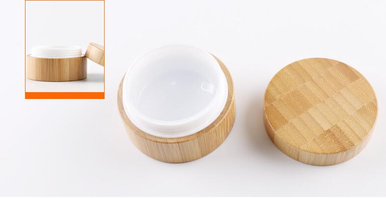 Bamboo Empty Cream Container Bamboo Bottle Cream Jar Nail Art Mask Cream Refillable Empty Cosmetic Makeup Container Bottle