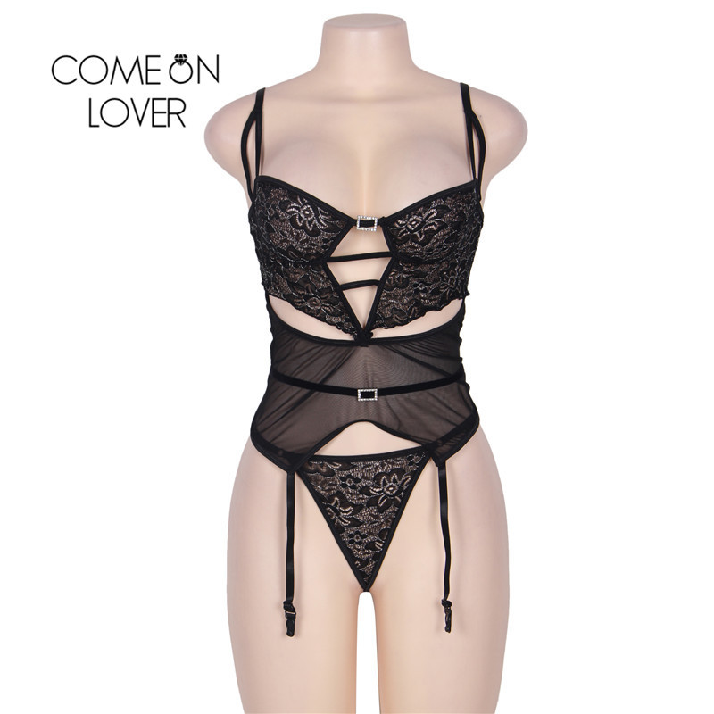 Comeonlover Sexy Dessous With Garter Big Size 5XL Holder Beibidol Sexy Underwear Erotic Lingerie Sex Clothes For Women RI80426 LY191222