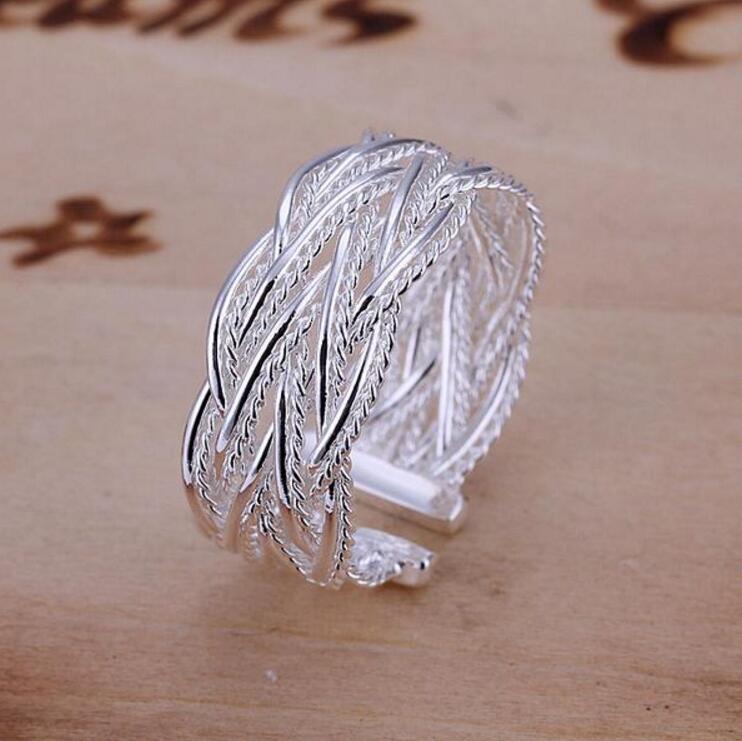 High grade 925 sterling silver Small piece braid jewelry sets DFMSS310 brand new Factory direct sale 925 silver bracelet ring