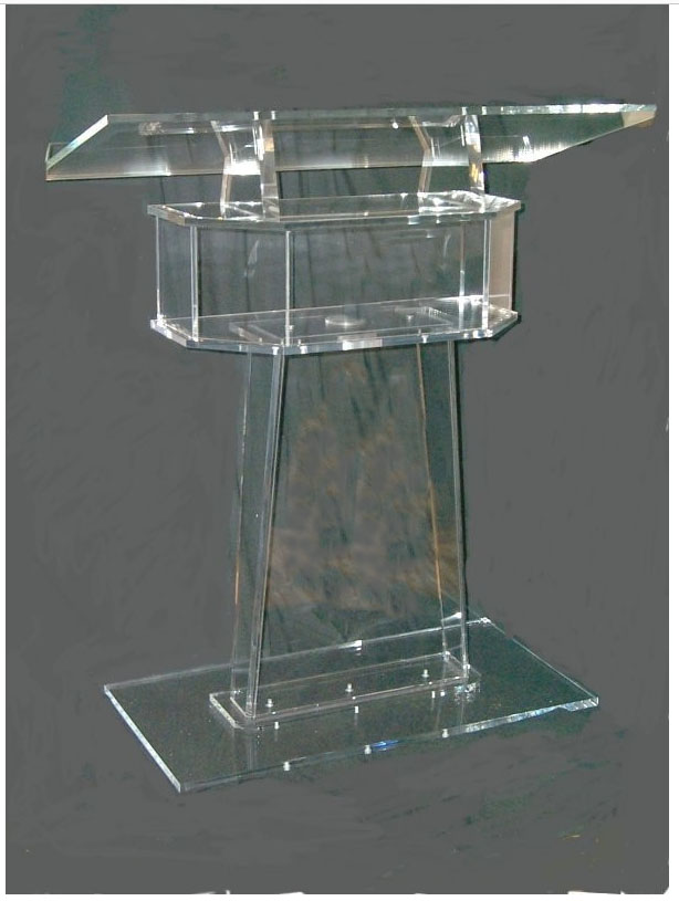 Transparent Lectern Classroom Lectern Podium Clear Acrylic Lectern Stand Modern Church Pulpit Clear Plastic Church Podium