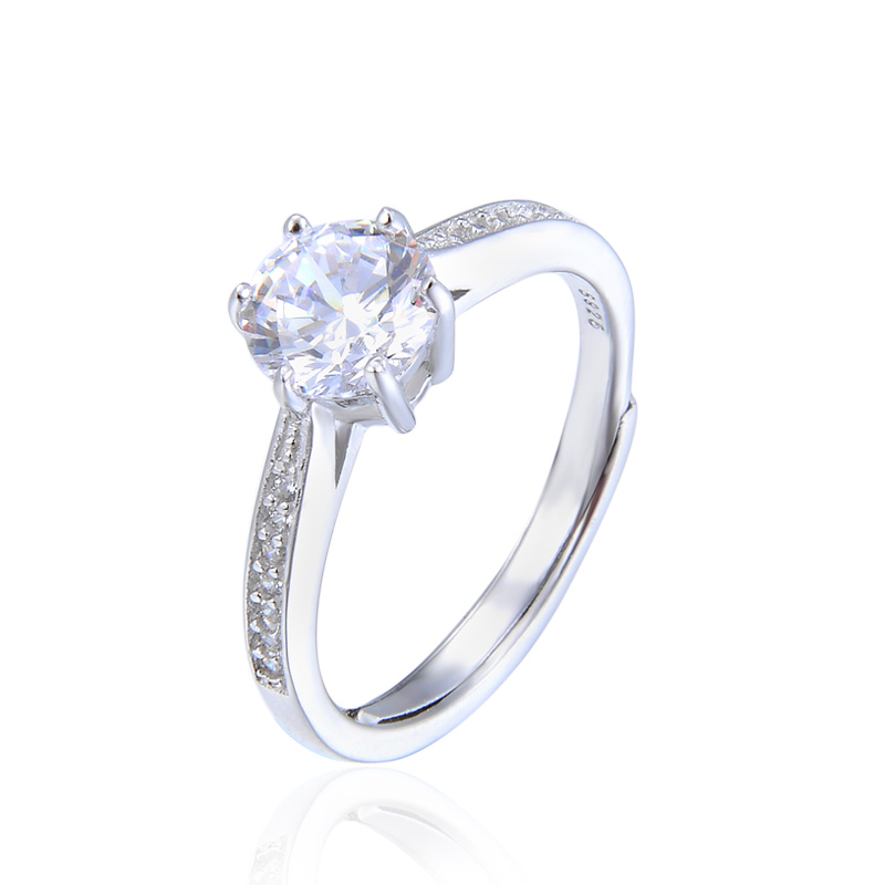 Cluster Rings 6mm Round Wholesale Jewelry Sterling Silver Zircon Ring For Women Romantic Proposal Classic 6 Prongs Engagement 925
Cluster Rings 6mm Round Wholesale Jewelry Sterling Silver Zircon Ring For Women Romantic Proposal Classic 6 Prongs Engagement 925