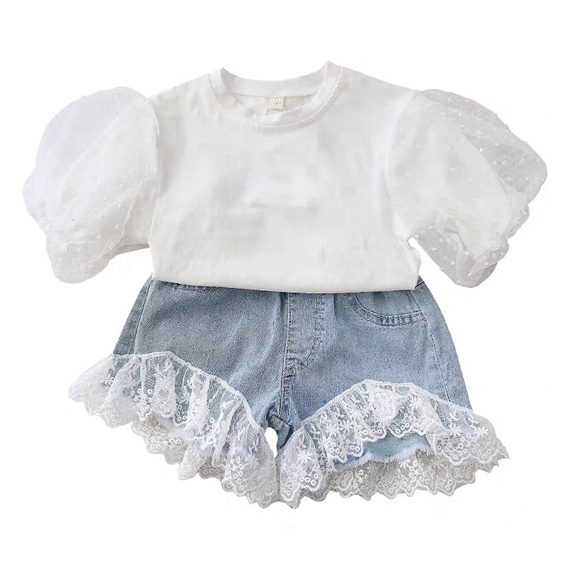 Girls Clothing Set Girls Clothes Set Lovely Puff Sleeve Toddler Girl White Tops + Denim Shorts Suit Kids Clothes
Girls Clothing Set Girls Clothes Set Lovely Puff Sleeve Toddler Girl White Tops + Denim Shorts Suit Kids Clothes