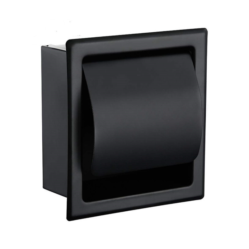Black Recessed Toilet/Tissue Paper Holder All Metal Contruction 304 Stainless Steel Double Wall Bathroom Roll Paper Box T200425
Black Recessed Toilet/Tissue Paper Holder All Metal Contruction 304 Stainless Steel Double Wall Bathroom Roll Paper Box T200425
