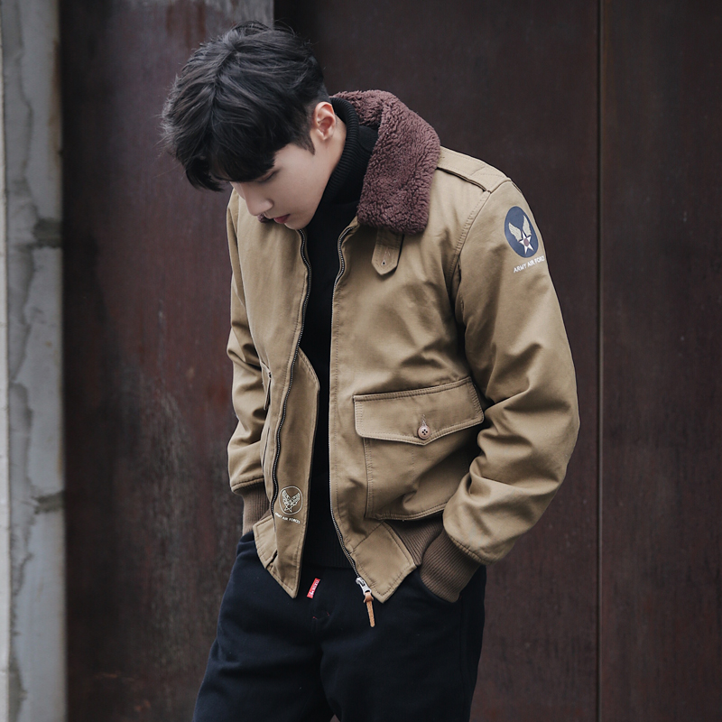 Mens Short Retro Fur Collar Stylish Casual Lapel Parka Coat Bomber Jacket Warm A68, Army green
Mens Short Retro Fur Collar Stylish Casual Lapel Parka Coat Bomber Jacket Warm A68, Army green