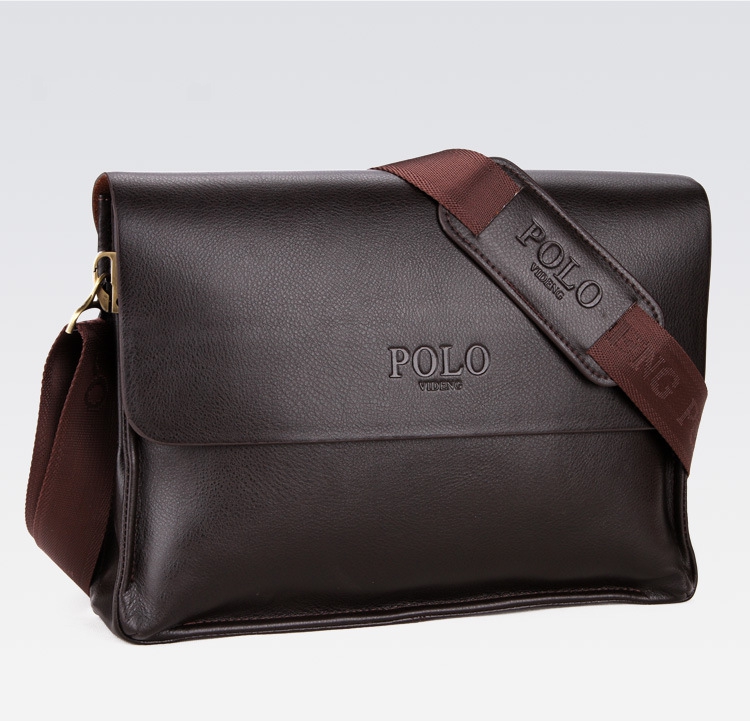 Men Classic Travel Business Shoulder Bag Wallet Satchel Pack Casual Daypack Leather Briefcase Crossbody Polo Messenger Bag