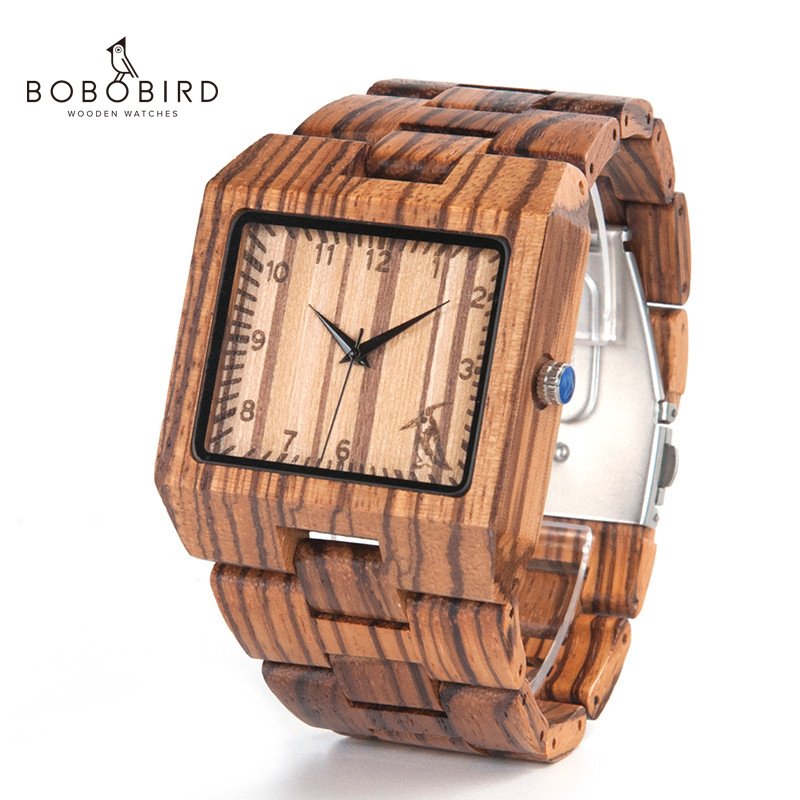 BOBO BIRD New Arrival Men Watch L24 Zebra Wooden Watch Mens Luxury Brand Design All Wood Quartz Wristwatch in Gift Box LY191213, Black
BOBO BIRD New Arrival Men Watch L24 Zebra Wooden Watch Mens Luxury Brand Design All Wood Quartz Wristwatch in Gift Box LY191213, Black