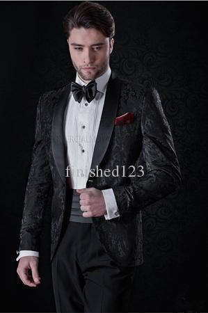 Popular Handsome One Button Black Patterns Wedding Groom Tuxedos Shawl Lapel Groomsmen Men Suits Prom Blazer (Jacket+Pants+Tie) NO:1863, Same as image
Popular Handsome One Button Black Patterns Wedding Groom Tuxedos Shawl Lapel Groomsmen Men Suits Prom Blazer (Jacket+Pants+Tie) NO:1863, Same as image