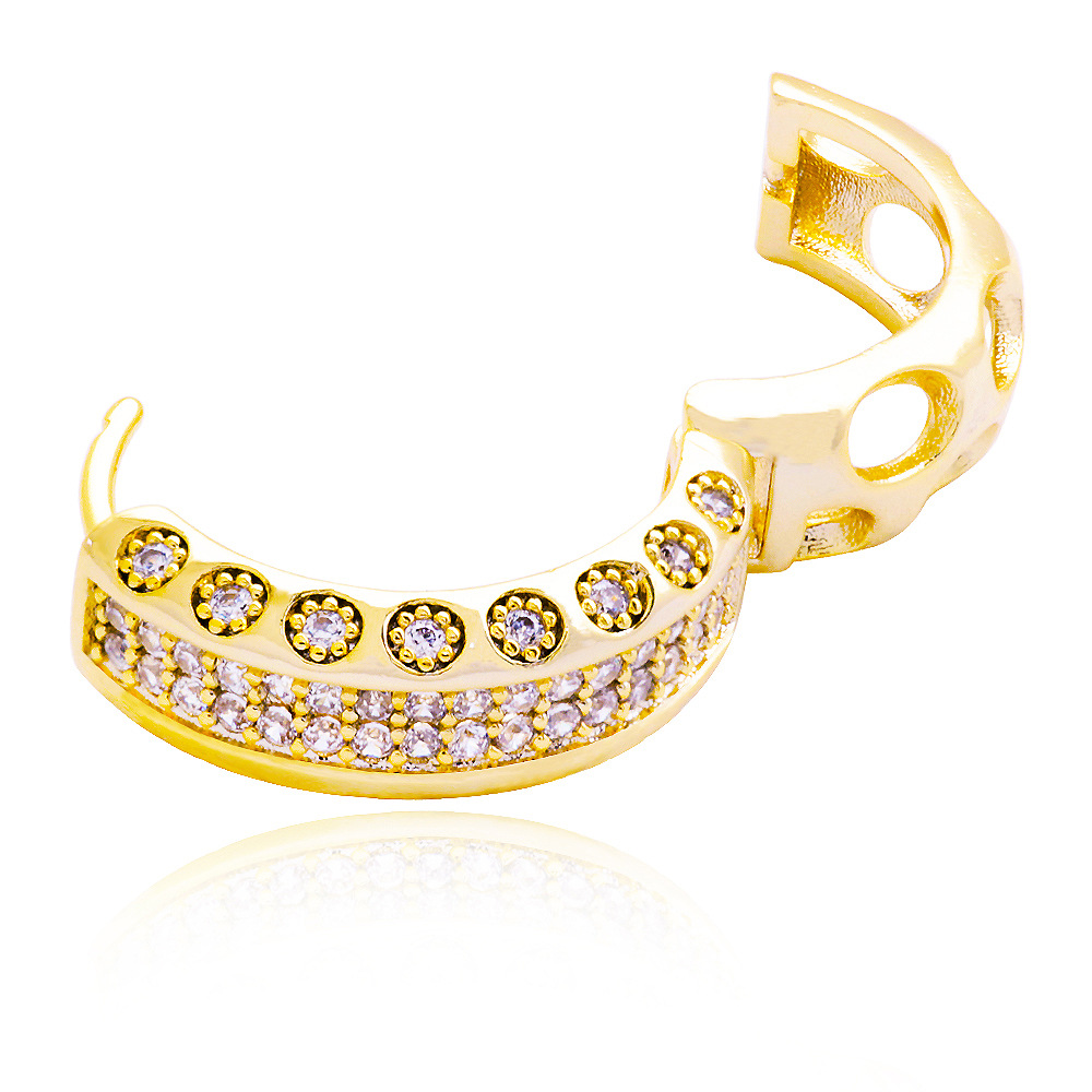 New Fashion Personalized 18K Gold Plated Iced Out CZ Cubic Zirconia Hoop Earrings Hip Hop Bling Diamond Earring Stud Jewelry for Men Women