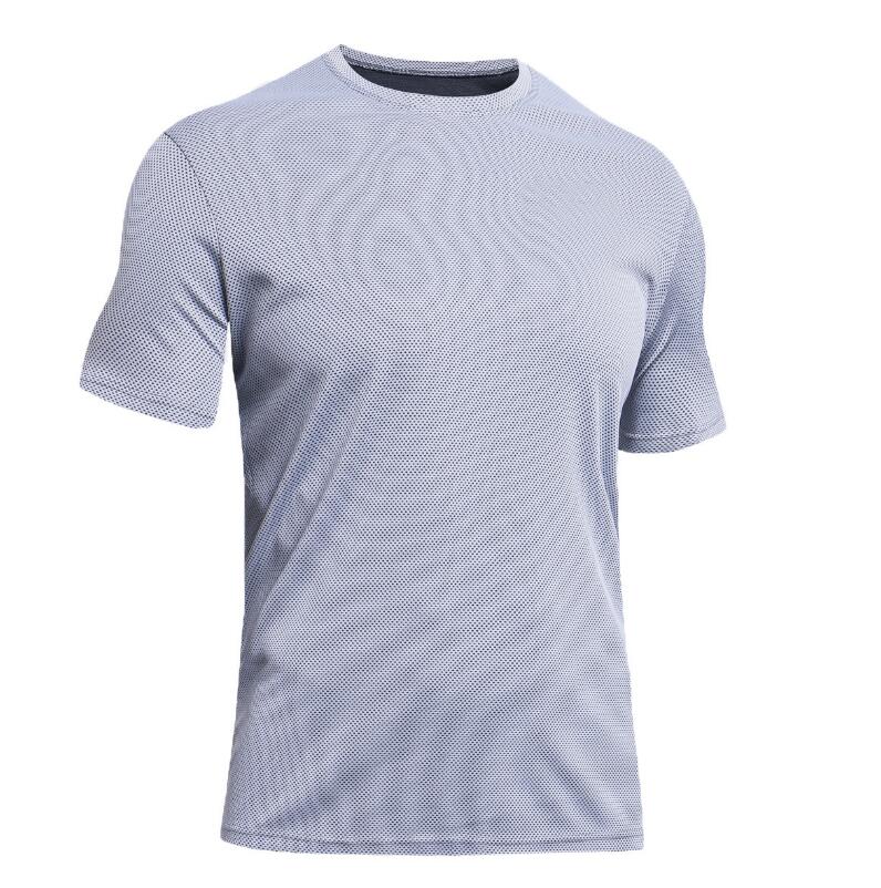 Sports T-shirt men' training fitness clothes summer marathon outdoor running mesh cloth breathable quick-drying short-sleeved T-shirts tees, Blue-2
Sports T-shirt men' training fitness clothes summer marathon outdoor running mesh cloth breathable quick-drying short-sleeved T-shirts tees, Blue-2