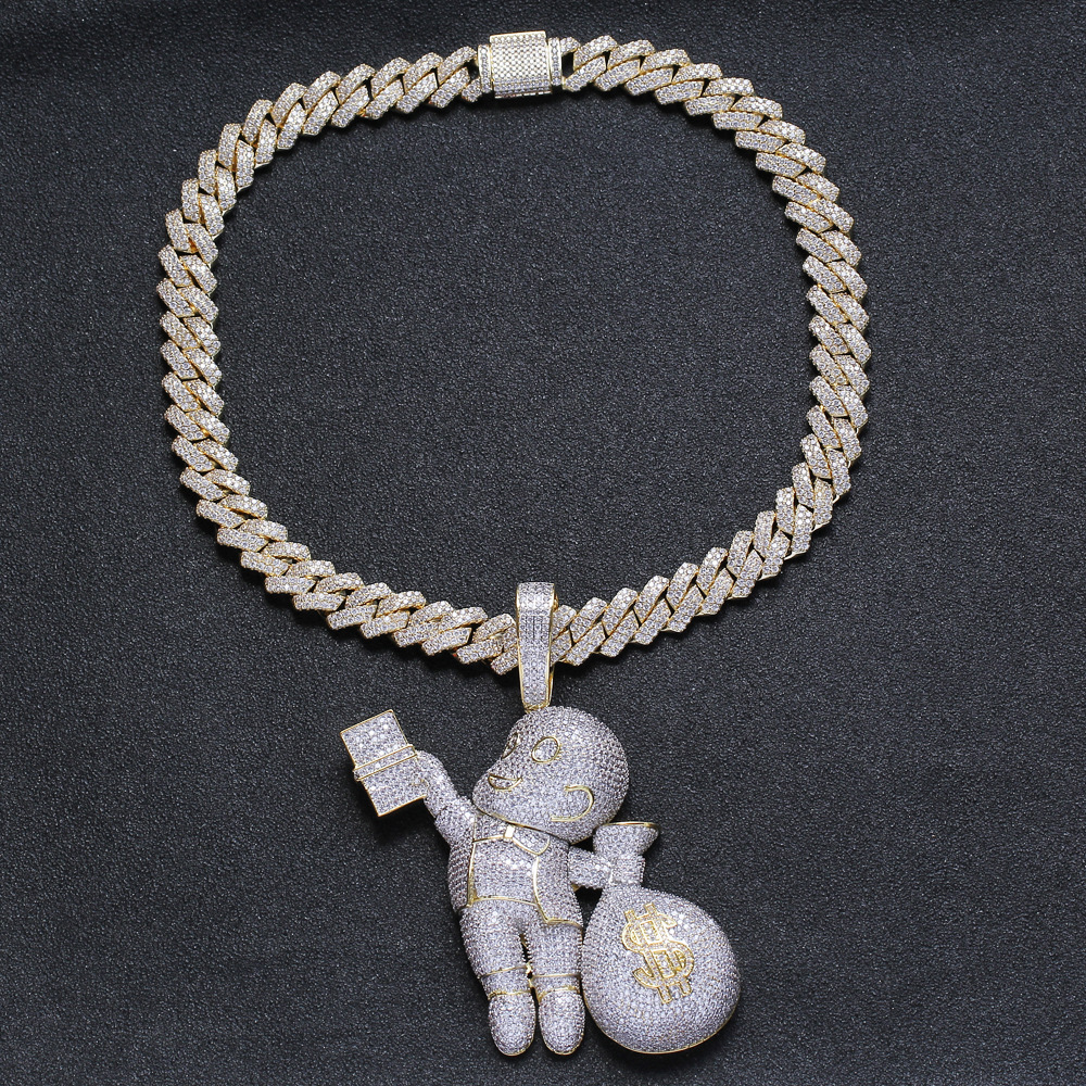 Iced Out Pendant Luxury Designer Necklace Statement Hip Hop Jewelry Mens Bling Diamond Cuban Link Chain Rapper Big Pendants Charms Hiphop
Iced Out Pendant Luxury Designer Necklace Statement Hip Hop Jewelry Mens Bling Diamond Cuban Link Chain Rapper Big Pendants Charms Hiphop