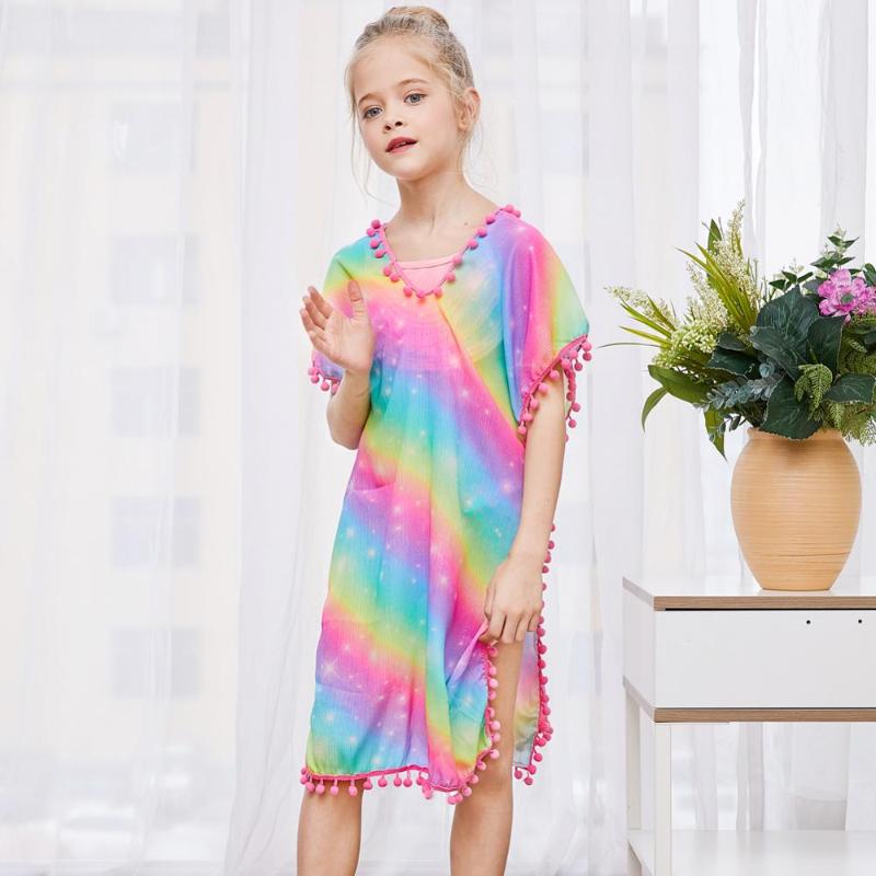 Fioday Summer Girls Cover-ups Swimsuit Wraps Beach Dress Top with Pompom Tassel Chlid Beach Casual Swimsuits Beachwear Wholesale
Fioday Summer Girls Cover-ups Swimsuit Wraps Beach Dress Top with Pompom Tassel Chlid Beach Casual Swimsuits Beachwear Wholesale