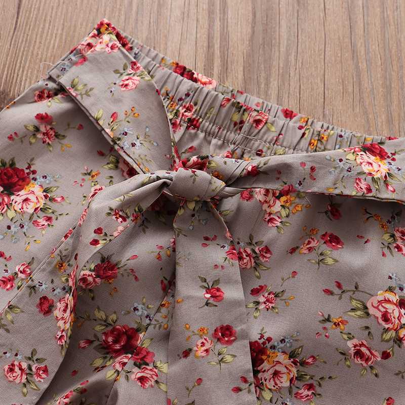 Baby Girl Clothes Newborn 3Pcs Set Autumn Girls Ruffles Solid Romper Bodysuit Floral Pants Headband Outfits 0-24 Months Clothing