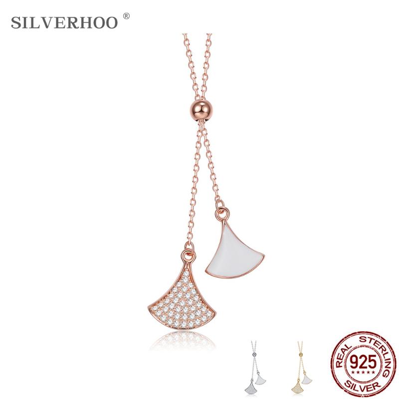 SILVERHOO 925 Sterling Silver Cubic Zirconia Small Skirt Woman Necklace Fine Jewelry Fashion Pendant for Girlfriend Gift
SILVERHOO 925 Sterling Silver Cubic Zirconia Small Skirt Woman Necklace Fine Jewelry Fashion Pendant for Girlfriend Gift