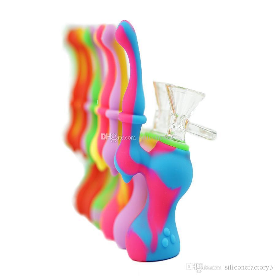 Mini Sherlock Silicone Bubbler 4.8" Unbreakable Wax Oil Concentrate Dry Herbs Tobacco Smoking Water Dabs Rigs With Glass Bowl
Mini Sherlock Silicone Bubbler 4.8" Unbreakable Wax Oil Concentrate Dry Herbs Tobacco Smoking Water Dabs Rigs With Glass Bowl