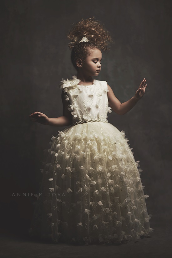 Vintage Girls Pageant Dresses Jewel Neck Lace 3D Floral Appliqued Flower Girl Dresses Ball Gown Birthday Party Gowns Kids Formal Wear