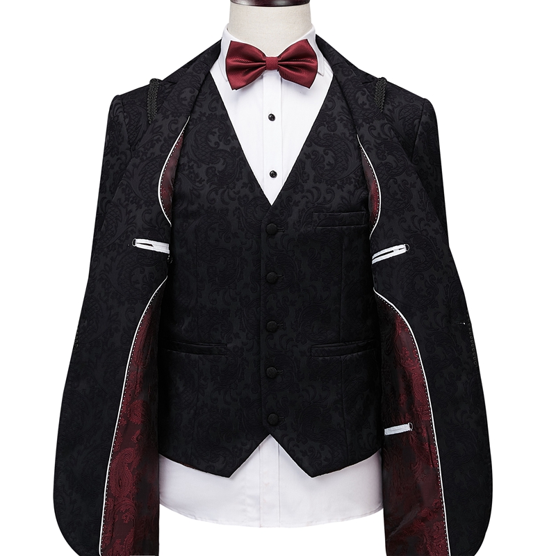 2019 Black Mens Suits With Print Brand Navy Blue Mens Floral Blazer Designs Mens Paisley Blazer Slim Fit Suit Jacket Men Wedding Tuxedos