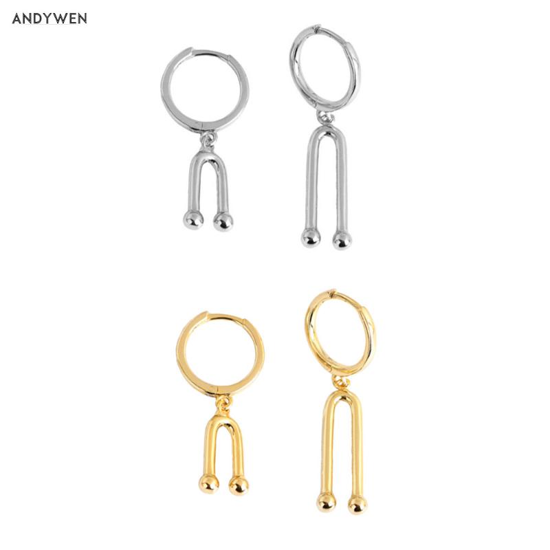 Hoop & Huggie ANDYWEN 925 Sterling Silver Geometric Irregular Piercing Drop Earring Rock Punk Women Classic Circle Round Jewelry
Hoop & Huggie ANDYWEN 925 Sterling Silver Geometric Irregular Piercing Drop Earring Rock Punk Women Classic Circle Round Jewelry
