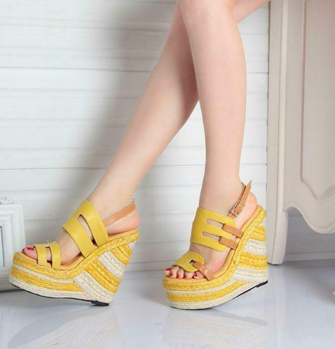 New Boho Women Wedge Heel Summer Platform Open Toe High Sandal Buckle Slingback, Blue
New Boho Women Wedge Heel Summer Platform Open Toe High Sandal Buckle Slingback, Blue