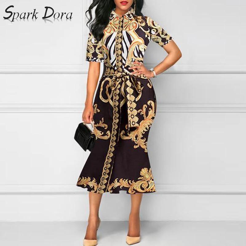 SparkDora 2020 Europe America Spring summer New Women' vintage Bag Hip Fashion Temperament Print Belted hip dress -3XL, Yellow
SparkDora 2020 Europe America Spring summer New Women' vintage Bag Hip Fashion Temperament Print Belted hip dress -3XL, Yellow