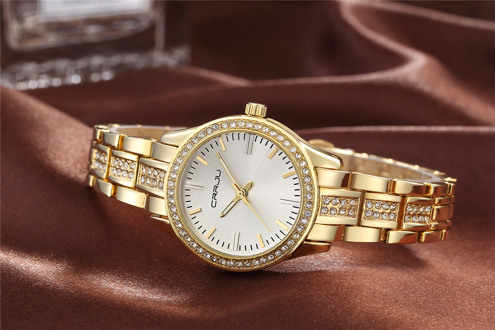 2020 CRRJU Top Brand watches Quartz Rhinestone Wristwatches Waterproof women's Watch Women luxury watches Relogios feminine, Khaki
2020 CRRJU Top Brand watches Quartz Rhinestone Wristwatches Waterproof women's Watch Women luxury watches Relogios feminine, Khaki