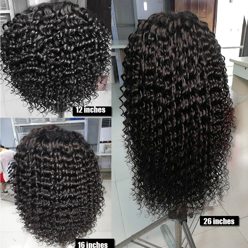 Deep Wave Lace Front Human Hair Wigs DIVA 250 Density Pre Plucked Brazilian Human Hair 360 full lace human Wigs For Black Women