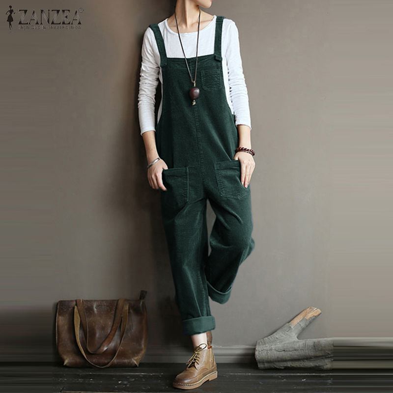 2020 ZANZEA Women' Corduroy Jumpsuits Casual Overalls Suspender Female Pantalon Rompers Turnip 5XL Playsuits Plus Size, Brown
2020 ZANZEA Women' Corduroy Jumpsuits Casual Overalls Suspender Female Pantalon Rompers Turnip 5XL Playsuits Plus Size, Brown
