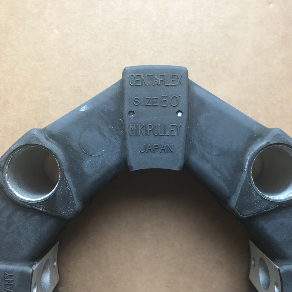 centaflex SIZE 50 Japan mikipulley rubber coupling PAT 778322 CENTA Applied to construction machinery such as air compressors9865634