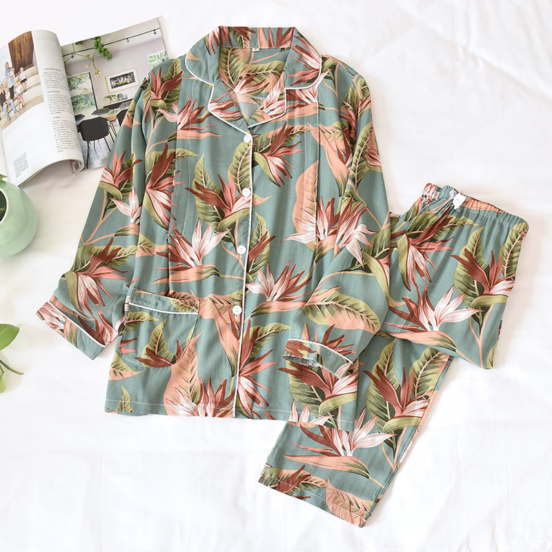 Women 2 Pieces Top&Pants Cardigan Elegant Pajamas Set Large Size Sleepwear Button Long Sleeve Homewear Suit Summer Pajamas For
Women 2 Pieces Top&Pants Cardigan Elegant Pajamas Set Large Size Sleepwear Button Long Sleeve Homewear Suit Summer Pajamas For