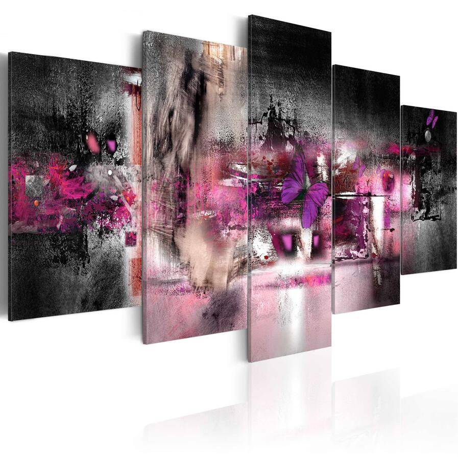 Canvas Print Modern Fashion Wall Art the Abstract Tree Diamond Orchid Butterfly Buddha for Home Decoration (Size:3 No Frame)