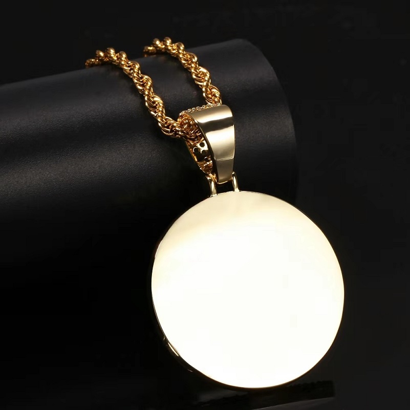 iced out custom po pendant necklaces for men women hip hop luxury designer bling diamond picture pendants couple family jewelry