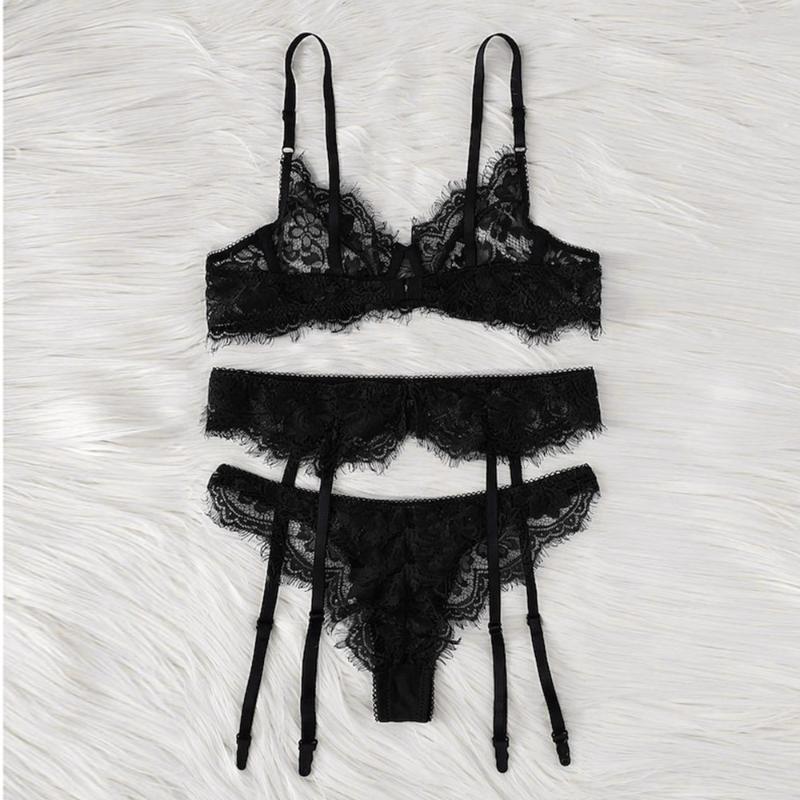 Feitong Fashion Women Sexy Lingerie Femme Sexy Set Bandage Lace Bra Lingerie Briefs Garter Underwear Sleepwear lenceria mujer, Black
Feitong Fashion Women Sexy Lingerie Femme Sexy Set Bandage Lace Bra Lingerie Briefs Garter Underwear Sleepwear lenceria mujer, Black