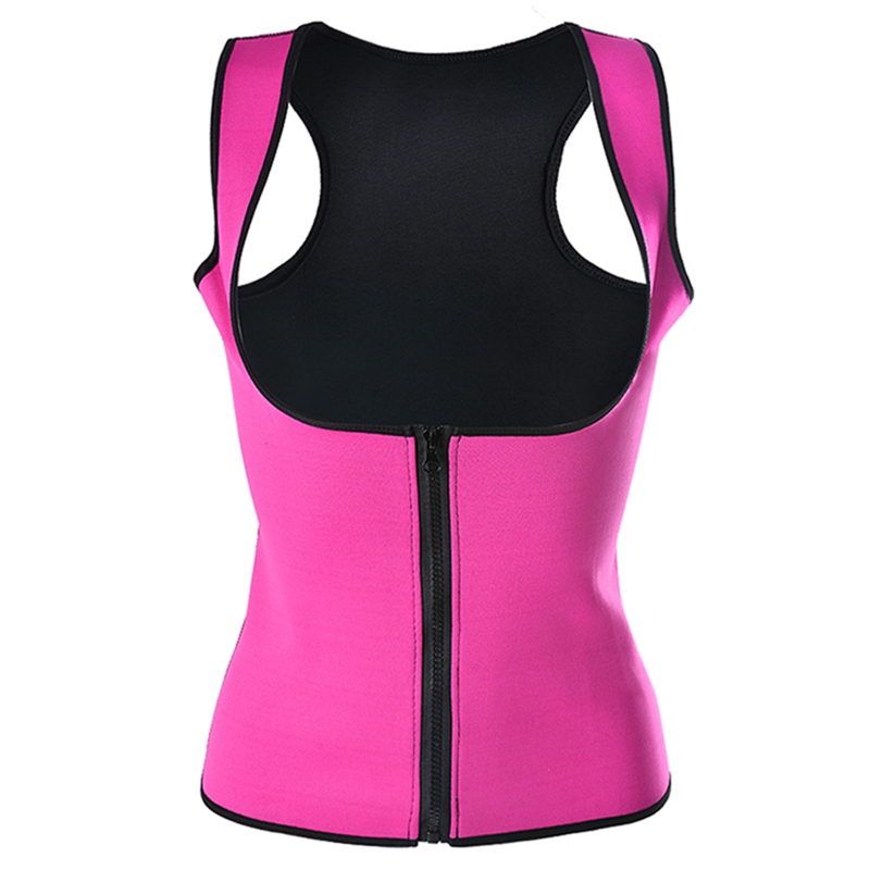 2020 Women Vest Neoprene Corset Zippered Workout Sauna Suit Waist Cincher Trainer Hot Shaperwear Body Waist Support Slim